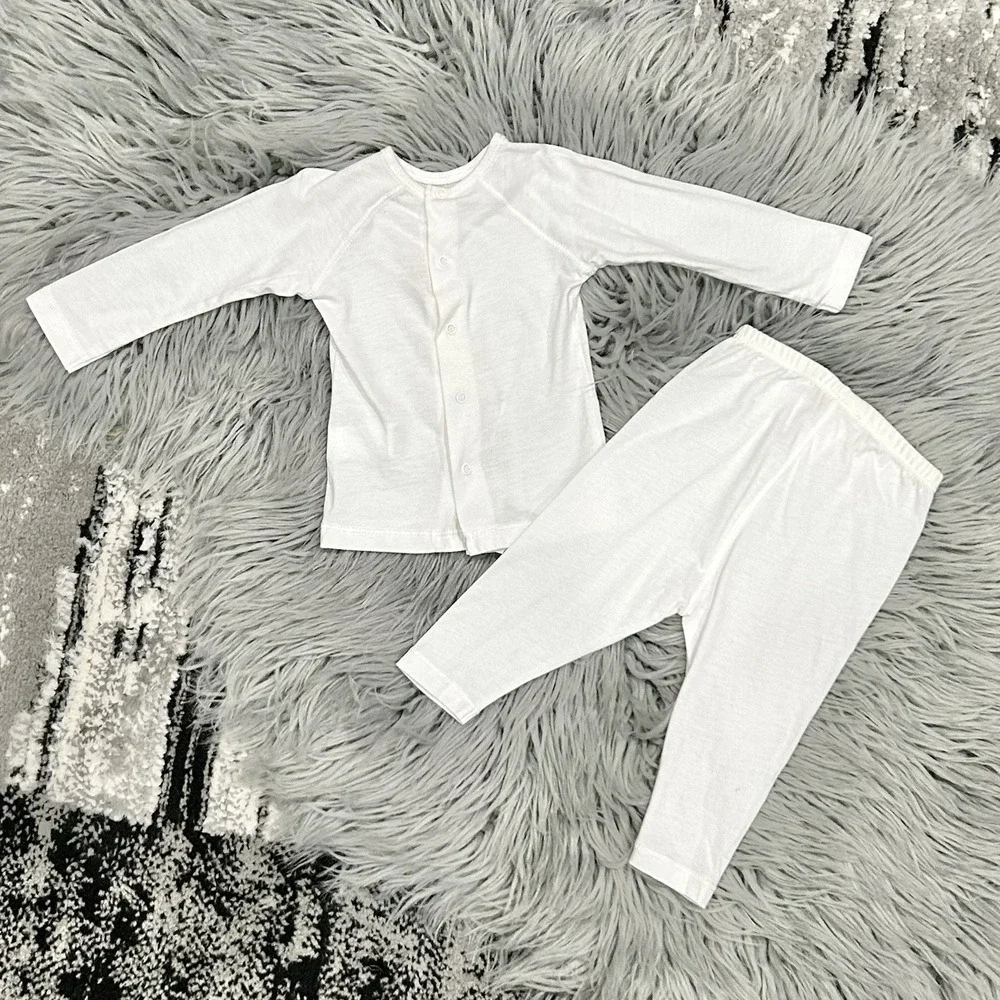 BONPOINT Baby Cotton Top And Pant Set Silver Print 